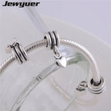 925 Sterling Silver Love Heart Charms for Bracelets Bangles DIY Making