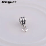 925 Sterling Silver Love Heart Charms for Bracelets Bangles DIY Making
