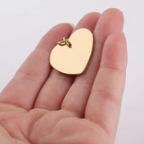 Heart Charms 0.8x7mm Stainless Steel Pendant 20pcs