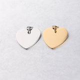 Heart Charms 0.8x7mm Stainless Steel Pendant 20pcs