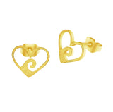 Love Heart Earring Studs Women Jewelry Girl
