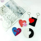 Love Heart Earrings Resin Mold DIY Keychain Decor