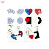 Love Heart Earrings Resin Mold DIY Keychain Decor