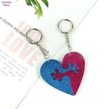 Love Heart Earrings Resin Mold DIY Keychain Decor