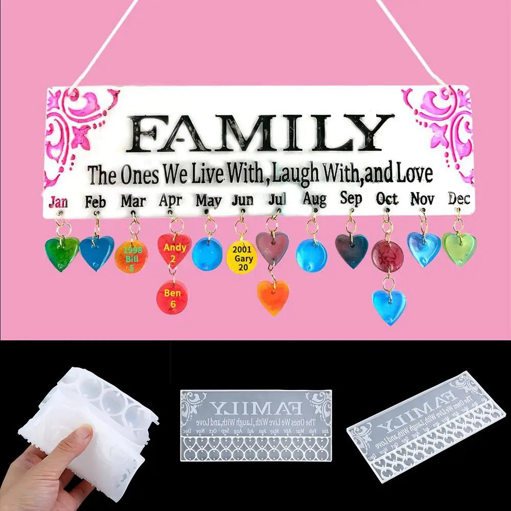 Love Heart Family Hanging Tags Tassel Sign Merry Christmas