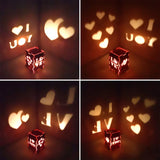 Love Heart Hollow Candle Cover Silicone Mold Holiday Decor Gift Crafts Ornament