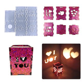 Love Heart Hollow Candle Cover Silicone Mold Holiday Decor Gift Crafts Ornament