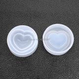 Love Heart Home Double Heart Crystal Cavity Mold UV Resin Jewelry Molds