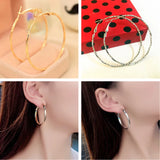 Peach Heart Hoop Earrings Purple Earring Gift Pop Jewelry