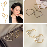 Peach Heart Hoop Earrings Purple Earring Gift Pop Jewelry