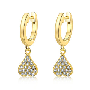 Zircon Earrings 925 Silver Drop Earrings for Women