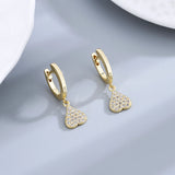 Zircon Earrings 925 Silver Drop Earrings for Women
