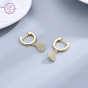 Zircon Earrings 925 Silver Drop Earrings for Women