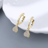 Zircon Earrings 925 Silver Drop Earrings for Women