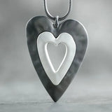 Vintage Heart Jewelry Long Necklace for Women