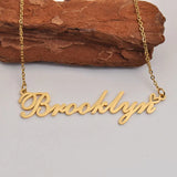 Karina Name Necklace for Women Stainless Steel & Silver Nameplate Pendant