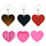 Heart Keychain Epoxy Resin Mold DIY Crafts Silicone Mould