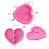Heart Keychain Resin Mold DIY Crafts Decorations Silicone Mould