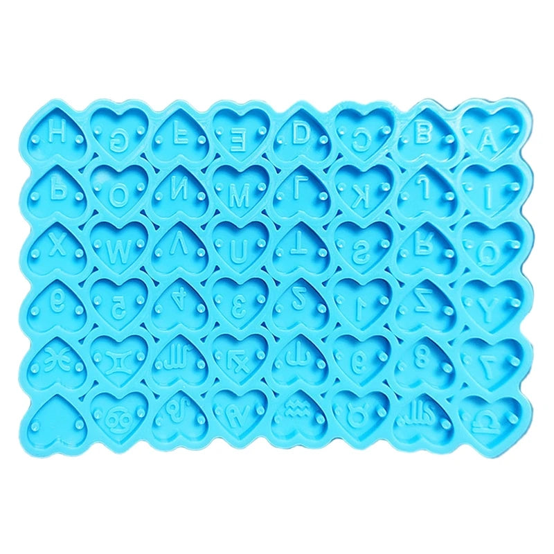 Heart Letters Earrings Silicone Mold DIY Jewelry Decorations