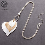 Love Heart Long Necklace for Women Stranger Things Chains Jewellery