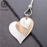 Love Heart Long Necklace for Women Stranger Things Chains Jewellery