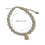 Love Heart Opal Cat's Eye Stone Crystal Beads Bracelet for Women Girls
