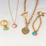 Love Heart Necklace Stainless Steel Necklace For Women Heart Pendant Necklace