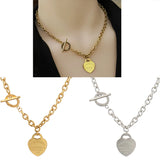 Love Heart Necklace Stainless Steel Necklace For Women Heart Pendant Necklace