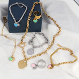 Love Heart Necklace Stainless Steel Necklace For Women Heart Pendant Necklace
