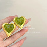 Love Heart Necklace for Women Collarbone Chain Earrings Neck Chain Accessories