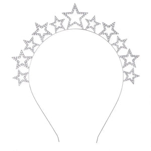 Heart Pendant Princess Headband Tiara Rhinestone Hair Hoop