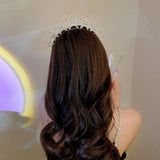 Heart Pendant Princess Headband Tiara Rhinestone Hair Hoop