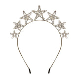Heart Pendant Princess Headband Tiara Rhinestone Hair Hoop