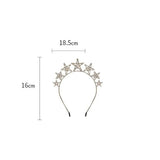 Heart Pendant Princess Headband Tiara Rhinestone Hair Hoop