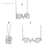 Love Heart Pendant Necklace Sublimation Blanks Photo Necklace