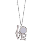 Love Heart Pendant Necklace Sublimation Blanks Photo Necklace