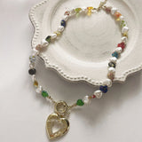 Hand-painted Flower Necklace Choker Punk Jewelry