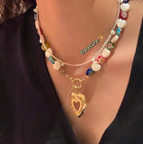 Hand-painted Flower Necklace Choker Punk Jewelry