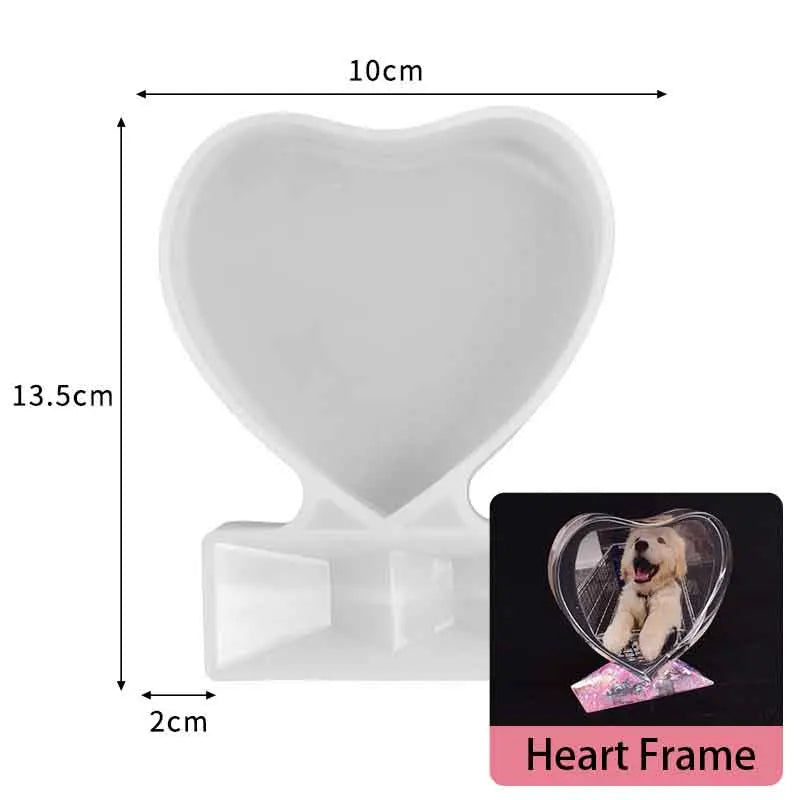 Love Heart Photo Frame Silicone Mold for DIY Epoxy Resin Jewelry Making