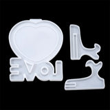 Love Heart Photo Frame Silicone Mold for DIY Epoxy Resin Jewelry Making