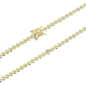 Heart Shape Charm Bracelet Women Clear Crystal Stone Jewelry