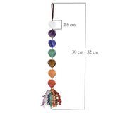 Heart Shaped Crystal Stone 7 Chakra Reiki Healing Hanging Ornaments