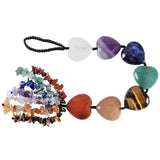 Heart Shaped Crystal Stone 7 Chakra Reiki Healing Hanging Ornaments
