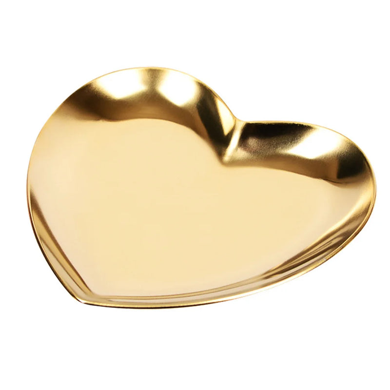 Heart Shaped Stainless Steel Jewelry Storage Tray