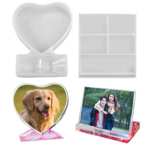 Heart Square Photo Frame Epoxy Mold Craft Resin Decorative Jewelry