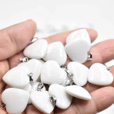Heart Stone Beads Pendants 20mm Charms Natural Stone for DIY Jewelry Making