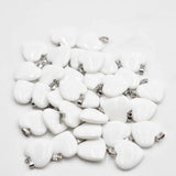 Heart Stone Beads Pendants 20mm Charms Natural Stone for DIY Jewelry Making