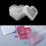 Clear Silicone Love Heart Storage Box Mold for Resin Epoxy Jewelry Making