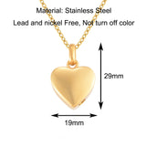 Heart Urn Necklace for Ashes Custom Engraved Stainless Steel Cremation Jewelry