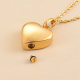Heart Urn Necklace for Ashes Custom Engraved Stainless Steel Cremation Jewelry